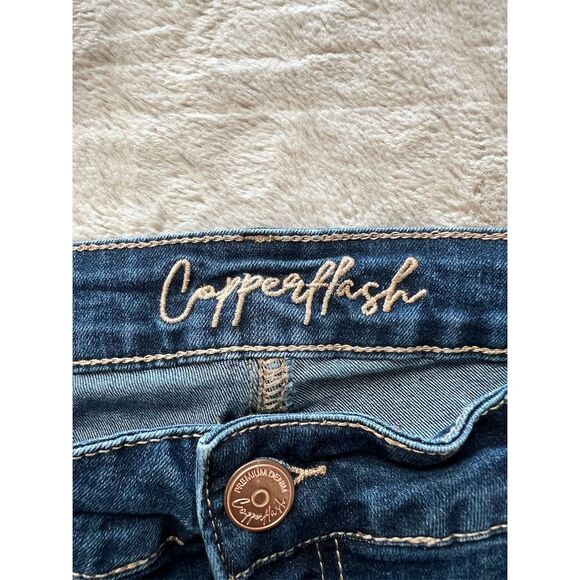 Lane Bryant Women's Plus Size 14 High Rise Distressed Jeans Blue - Picture 4 of 9